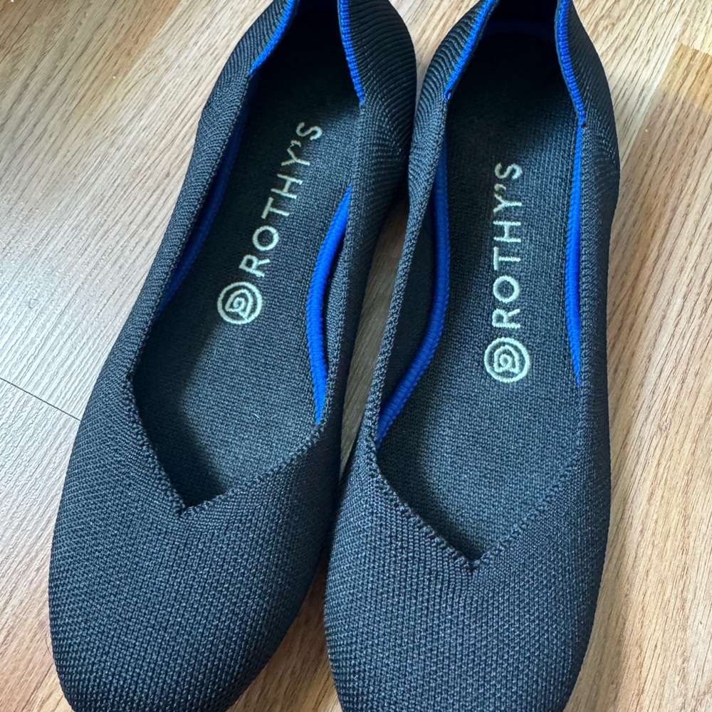 Rothy's Black and Blue Flats